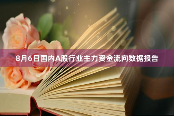 8月6日国内A股行业主力资金流向数据报告