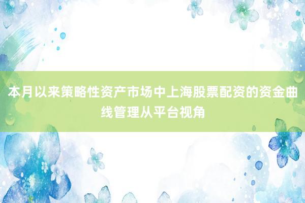 本月以来策略性资产市场中上海股票配资的资金曲线管理从平台视角